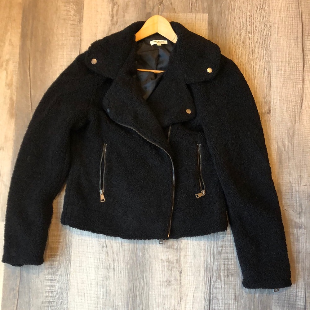 LAST CHANCE- MAX STUDIO Teddy biker moto jacket.
